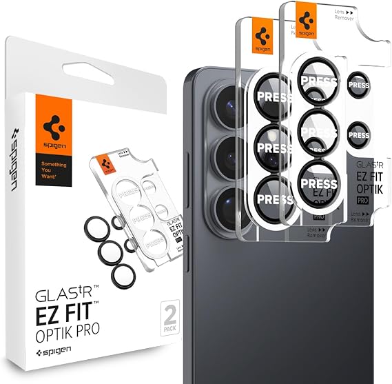 Spigen Camera Lens Protector for Galaxy S26 Ultra - Black [2 Pack]