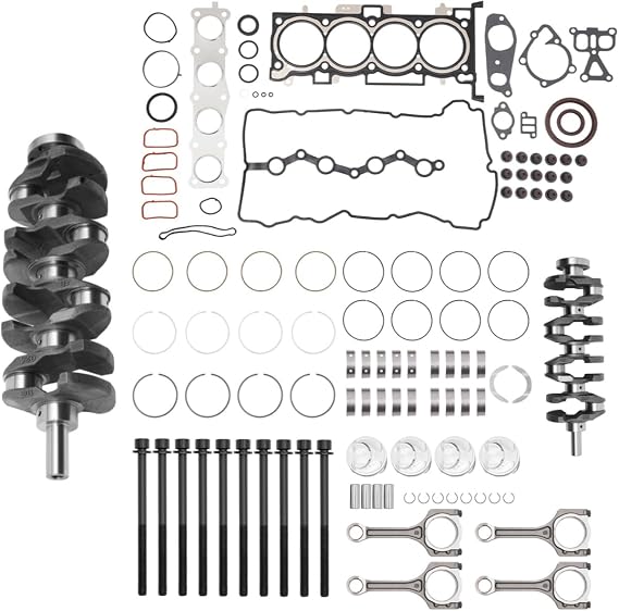 Engine Rebuild Kit for G4KJ 2.4L Hyundai Engine Rebuild Set w/Crankshaft & Pistons Gasket & Connecting Rods, 209102GA02, 2102025120, 2102025150, 222242G000, 21020-25150