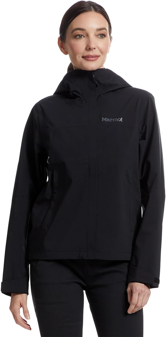 Marmot Women's PreCip Eco Pro Jacket, Waterproof Jacket, Lightweight Hooded Rain Jacket, Windproof Raincoat, Breathable Windbreaker, Ideal for Running and Hiking