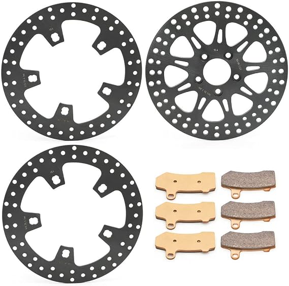 TOFR 11.8" Front Rear Brake Rotors Pads for Harley Touring Electra Glide Road King 2015-2021 Street Glide 2014-2021 Road Glide 2015-2020 Ultra Classic Electra Glide 2014-2020