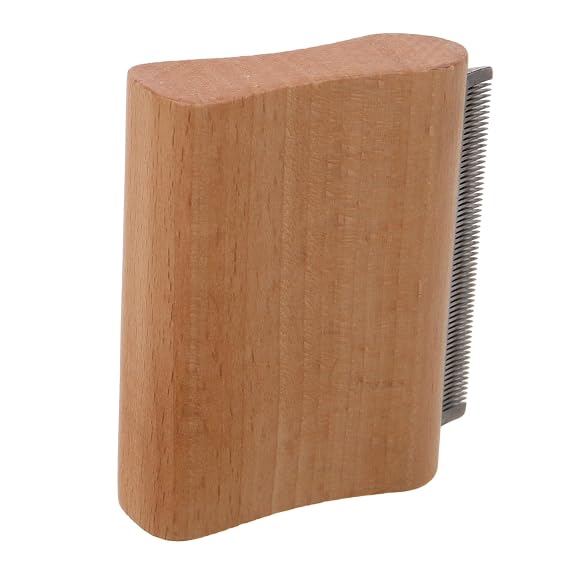 Horse Brush Horse Hair Deshedding Brush Pet Hair Remover Comb Stainless Steel Wooden Grooming Tool