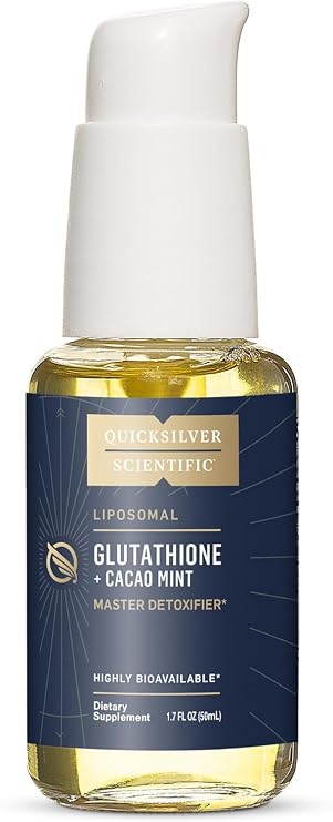 Quicksilver Scientific Liposomal Glutathione - Superior Absorption Oral Glutathione Supplement for Detox & Immune Support - Cacao Mint (1.7 fl oz)