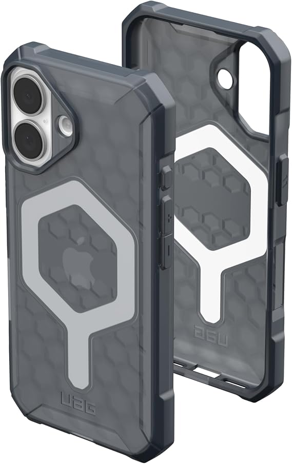URBAN ARMOR GEAR UAG Designed for iPhone 16 Case 6.1" Essential Armor - Compatible with MagSafe Charging Rugged Slim Sleek Shockproof Anti-Slip Military Grade Protective Cover, Ash
