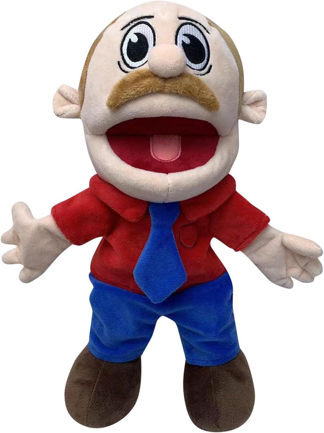 Jeffy Series Hand Puppet — Jeffy 'Dad Plushies Puppet - Detachable Prank Plush Toy, Mischievous Funny Puppet's Toy with Working Mouth, Kid's Gift for Birthday Christmas Halloween Party