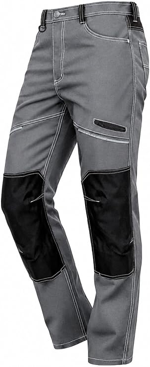 Men's Heavy Duty Cargo Work Pants with Cordura Utility Tool Pockets & Reinforced Knees Tactical Safety Trouser