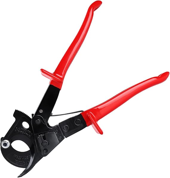 Wire Cutters, Ratchet Cable Wire Cutter, Heavy Duty Aluminum Copper Ratchet Cable Cutter for Cutting Electrical Wire Up to 240mm2 Cutter Pliers for Electricians, Electrical Work and Home DIY