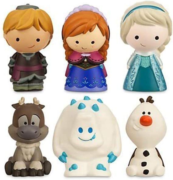 Disney Frozen 6 Pc. Bath Tub Pool Toy Set Olaf Elsa Anna Sven Kristoff Marshmallow