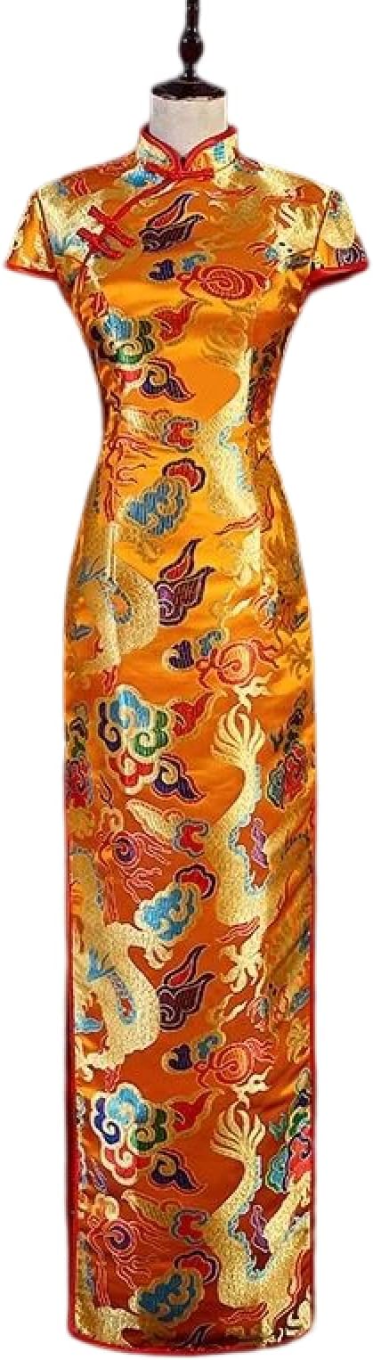 YAROVA Women's Cheongsam Dress -Fashion Women Elegant Orientale Cheongsam Party Banquet Slim Long Chinese Traditional