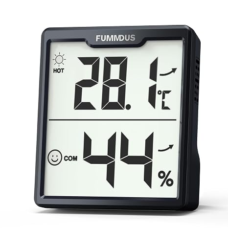 Digital Room Thermometer Indoor 5s Refresh Temperature and Humidity Monitor With Comfort Icon AAA Batteries Hygrometers for Terrariums Home Greenhouse Office Thermometers
