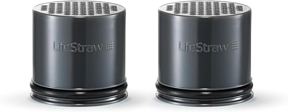 LifeStraw Go - Activated Carbon Capsule Replacement (2-Piece) - Grey, One Size