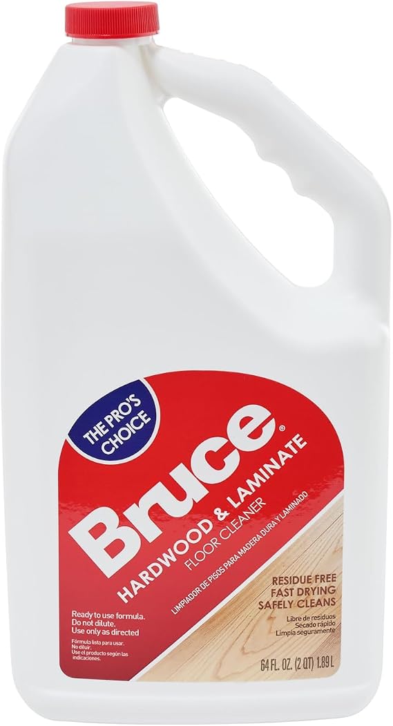 Bruce Hardwood and Laminate Floor Cleaner for All No-Wax Urethane Finished Floors Refill 64oz