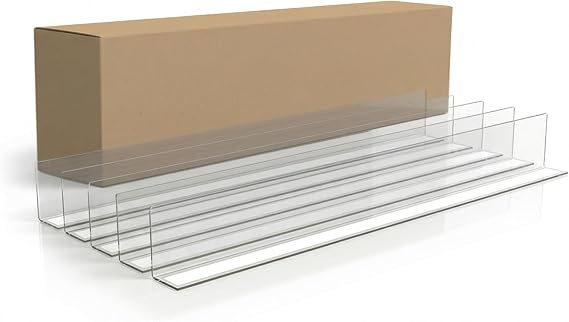 Clear Plastic Shelf Divider 1" H x 15-9/16" L with Adhesive Mount by ClipStrip