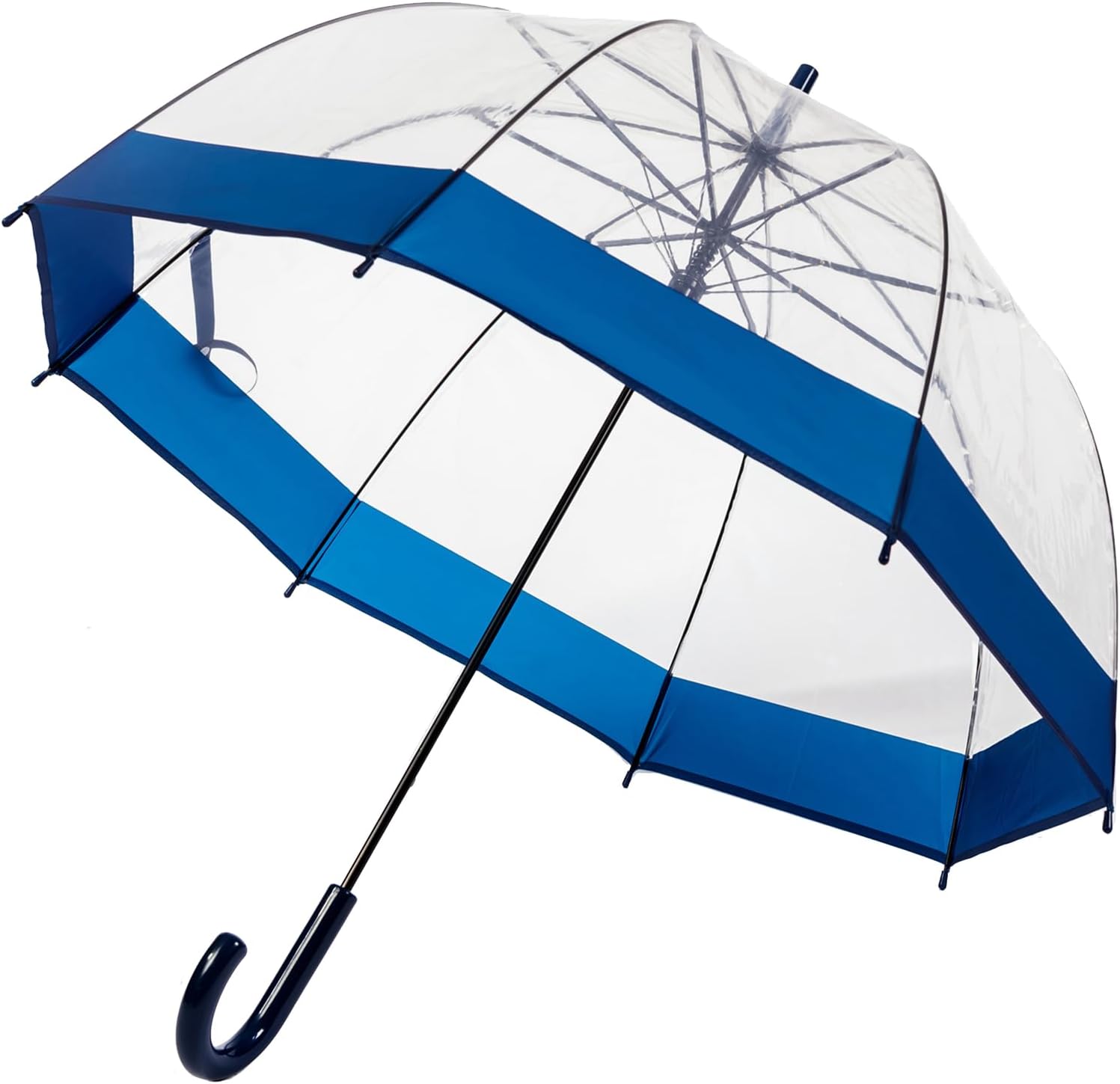 ThreeH Clear Bubble Umbrella Easy Grip Handle Sturdy Plastic Transparent Dome 8 Ribs Auto Open Stick Rain Umbrella