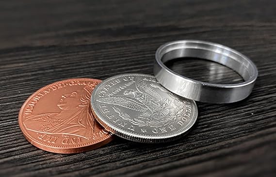 Coin Magic Tricks Scotch and Soda Magic Tricks (Morgan Dollar and Queen Victoria Ancient Coin) Close up Illusions Mentalism Gimmicks Props Magician