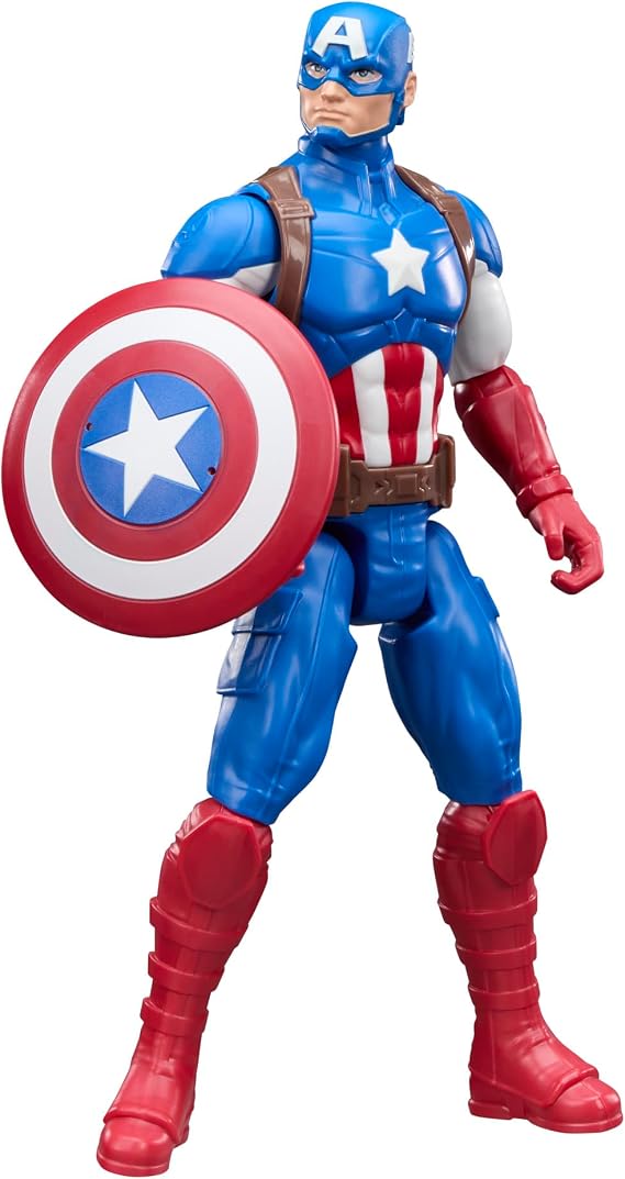 Marvel Avengers Titan Serisi Captain America 29,2 cm Aksiyon Figürü | Süper Kahraman Figürü ve Oyuncağı | 4 Yaş ve Üzeri Çocuklar İçin