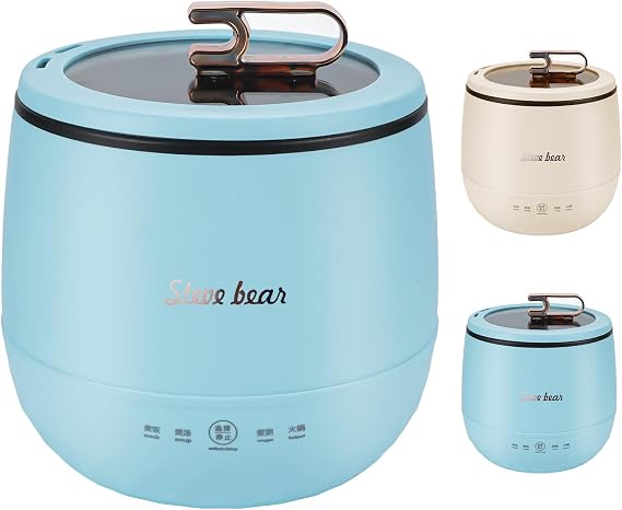 Mini Rice Cooker, For Living Alone, 3 Cups, Compact Design, Fast Cooking/Warming/Reservation Function, Power Saving 350 W, Eating Mode, Black, Thick Kettle, Convenient to Carry, Kitchen