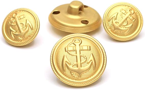 Gold Metal Blazer Buttons Antique Anchor Suits Button Set