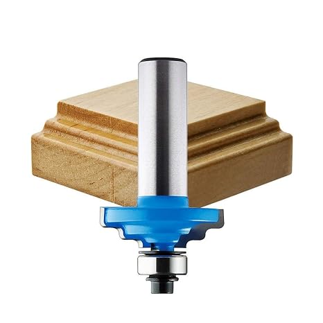 Twin Step Ogee Router Bit, 12 Shank Stepped Edge Router Edge Guide for Clean Cuts - Durable Ogee Edge Profiler w/ 600 Grit Diamond Wheel Precision Woodworking Tools for Cabinetry Projects