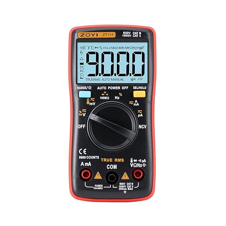 ZOYI 111 Digital Multimeter Tester Transistor Tester Capacitor True-RMS Tester Automotive Electrical Capacitance Meter Temp Diode - Multimeter Tester Auto Ranging