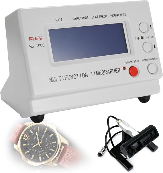 No.1000 Watch Timegrapher, Mini Portable Multifunctional Mechanical Watch Tester Timegrapher Watch Timing Machine Tools with LCD Screen for Mechanical/Automatic Watches Wristwatch