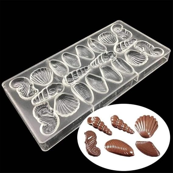 Seashell Chocolate Mold Candy Hard Polycarbonate Mould Pastry Maker Baking Tray
