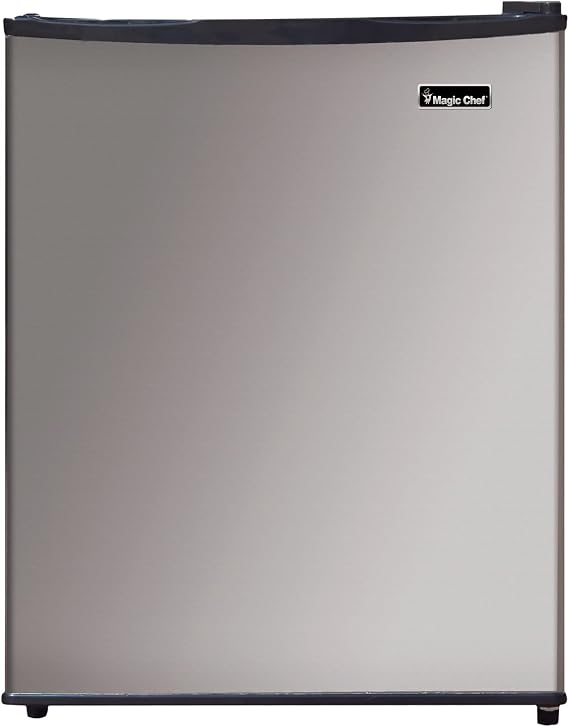 Magic Chef 2.4 Cu Ft All Refrigerator E-Star | 2.4-Cu. Ft. Mini Fridge, Stainless Steel