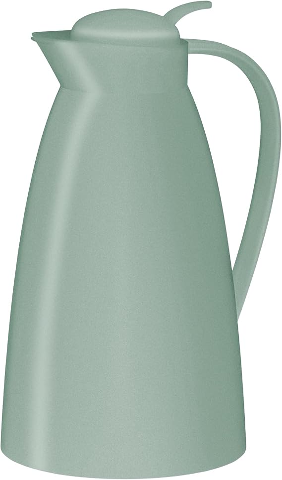 alfi ECO 10l mint grün Isolierkanne mit hygienischem Hartglaseinsatz aus Kunststoff Drehverschluss mit bequemer Drucktaste Ausgießen mit einer Hand ideal als Kaffeekanne Teekanne BPA-frei