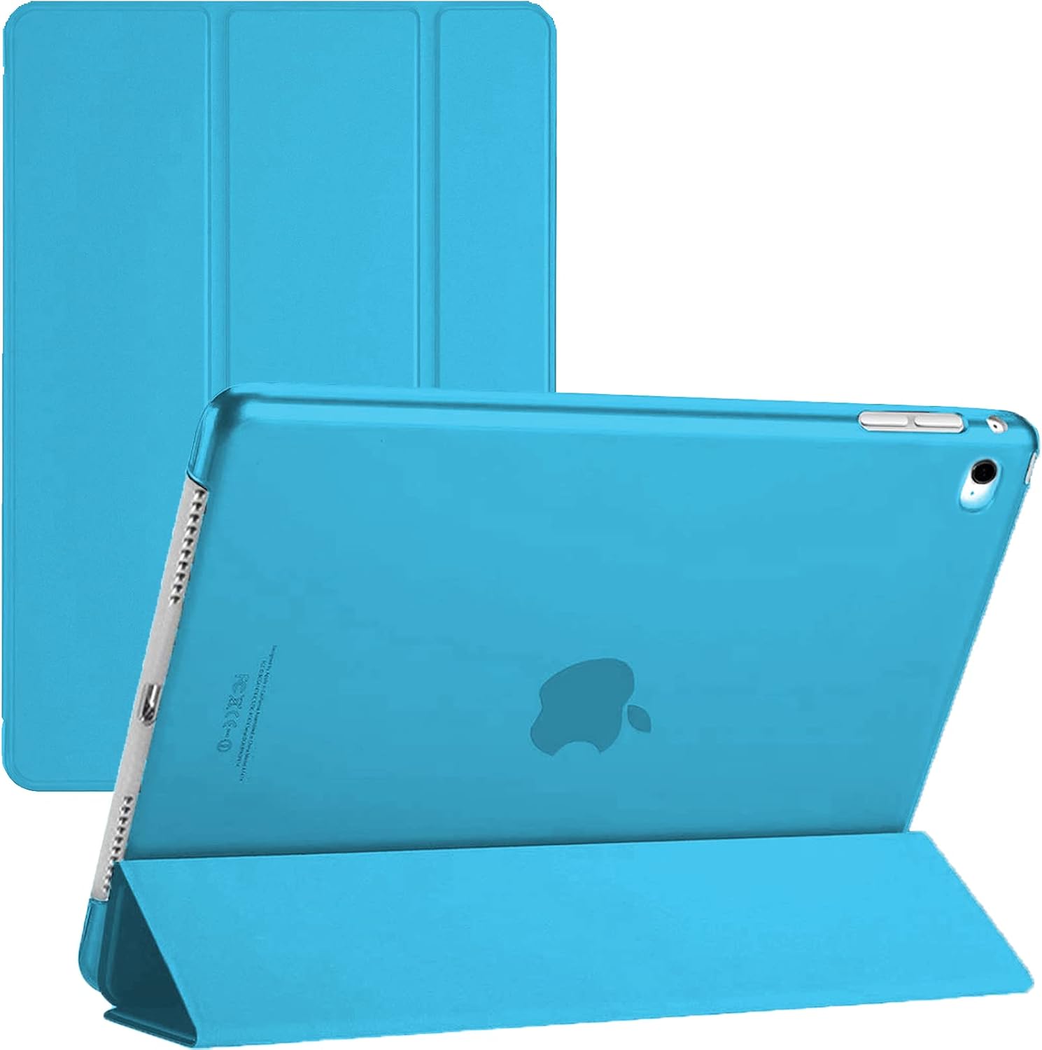 For iPad Air 2nd Generation 2014 A1566 A1567 Smart Magnetic Case Stand Cover with Automatic WakeSleep - iPad Air 2 Aqua