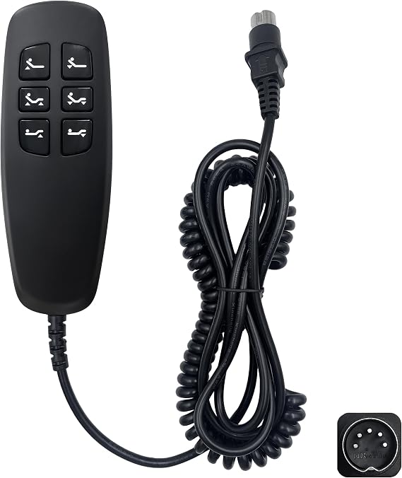 Bed Richmat HJH56 5 Pin Male Wired Remote Control Replacement for LINENSPA Adjustable Bed