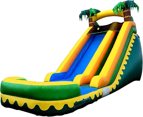JumpOrange Commercial Grade Inflatable 18' Tropical Aloha Super Party Water Slide, 100% PVC VINYL With Air Blower