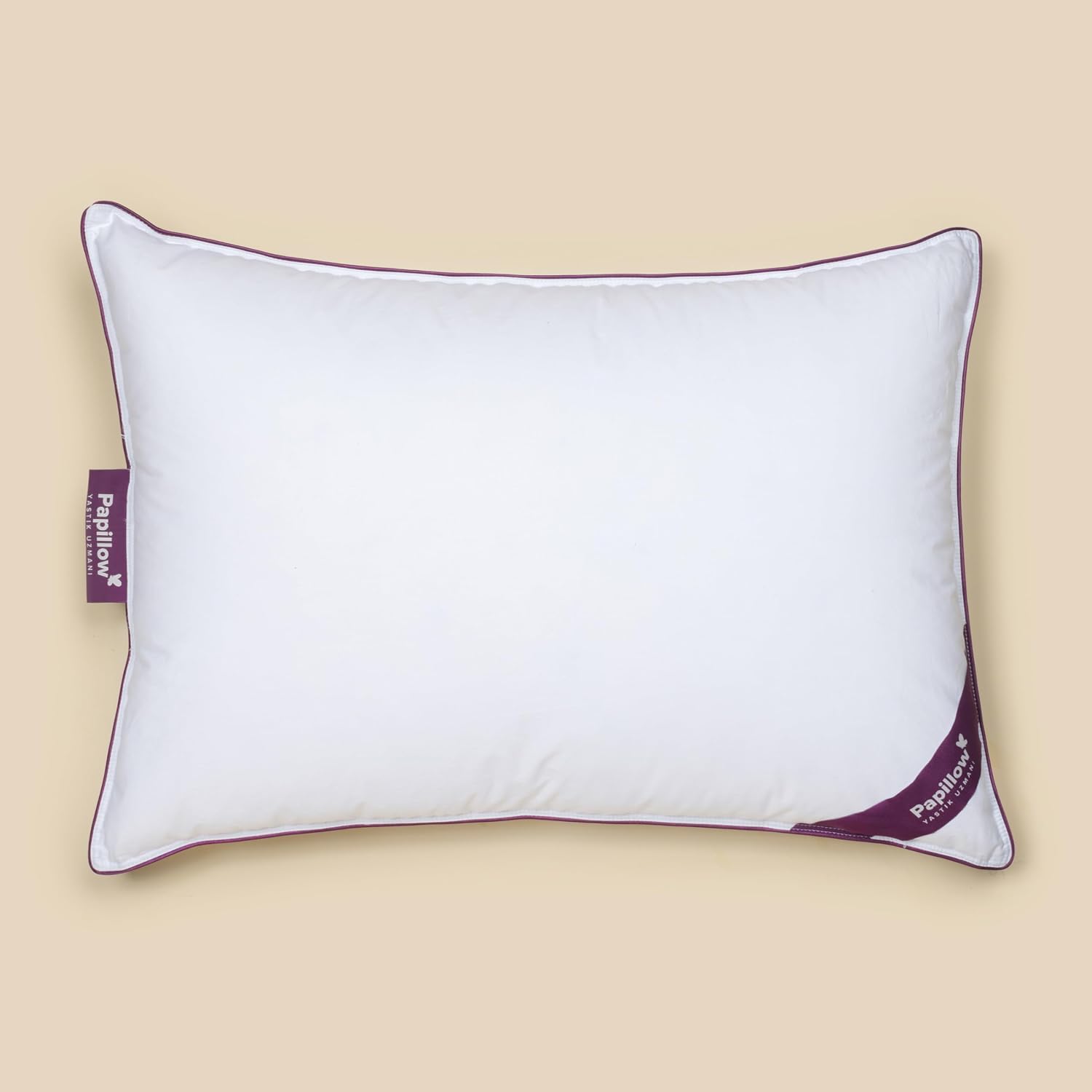 PAPILLOW Luxury Duvet 90 Kaz Tüyü Yastık 50  70 cm -%100 Kaz Tüyü %90 Gıdık Tüyü %10 Sırt Tüyü