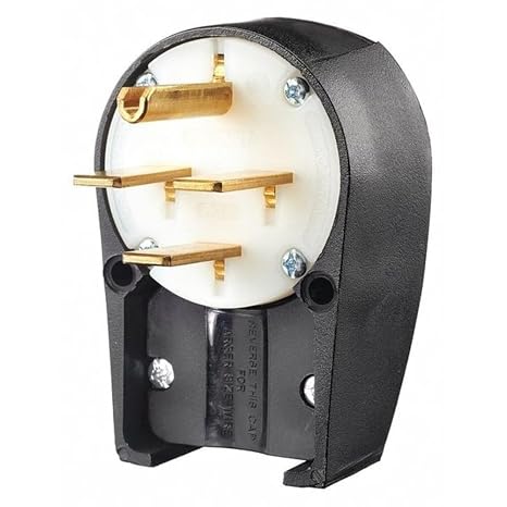 Bryant Straight Blade Plug, 15-30P, 30 A, 250V AC, 3 Pole, Screw Terminals, Grounded 8432ANPB - 1 Each