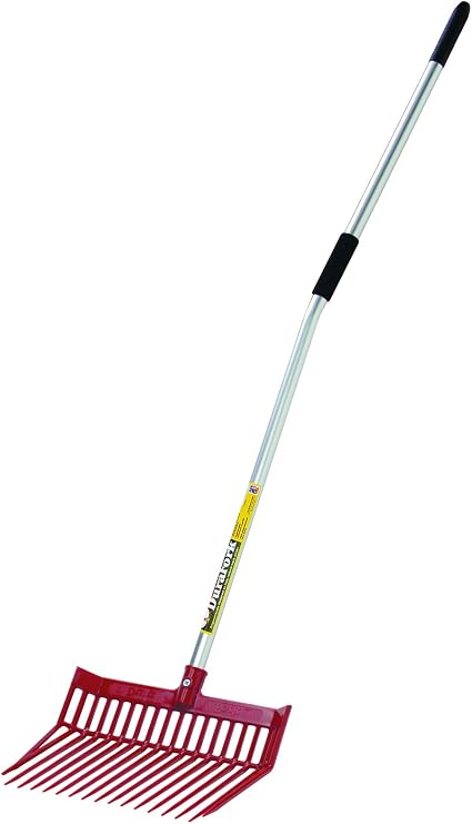 Little Giant DuraFork Pitch Fork Red Durable Polycarbonate Stable Fork with Angled Tines wErgonomic Handle Item No. PDFERED