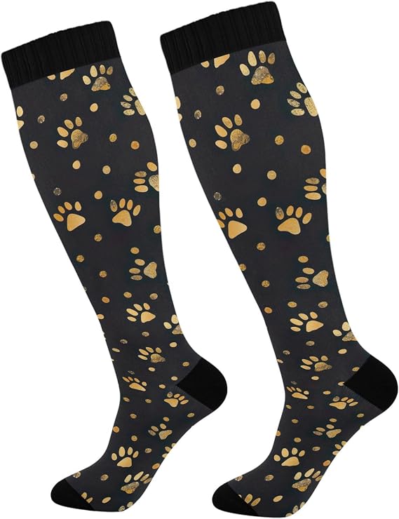 Cartoon Crocodile Knee High Socks for Women Men Stretch Compression