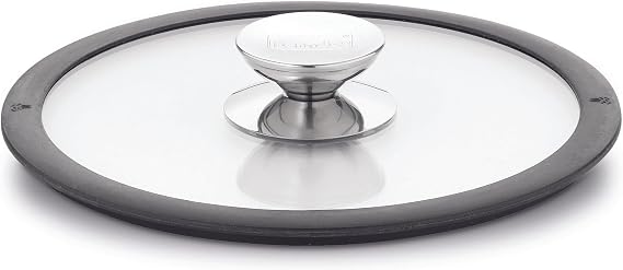 Berndes 24 cm Glass Lid with Black Silicon Rim