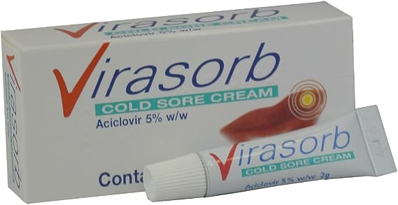 Cold Sore Cream, Aciclovir 5%, 2g