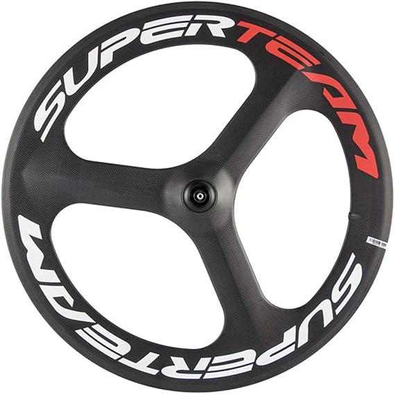 Superteam 700c 23mm Clincher Wheel 70mm Three Spoke Carbon Road Bicycle Tri Spoke Wheel