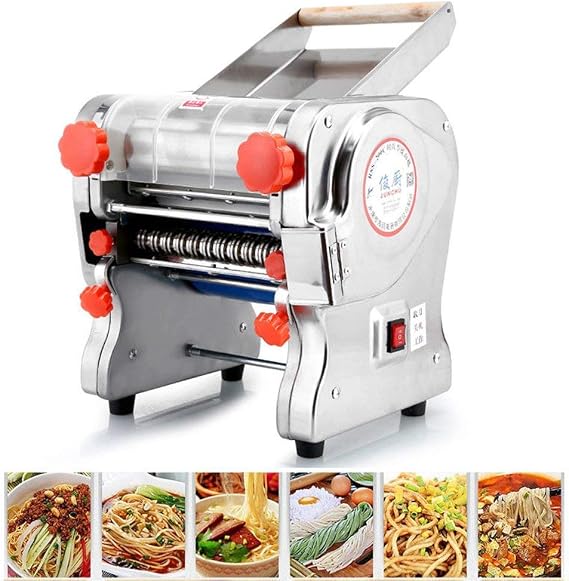 TOPCHANCES Pasta Maker, 750W 160mm Automatic Electric Pasta Maker Machine Noodles Press Noodle Maker Machine, Include 1.8mm Pasta Cutter -110V US