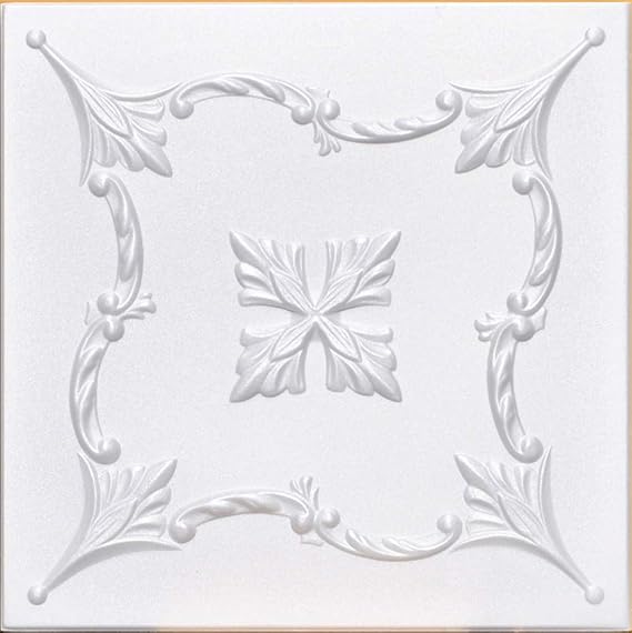 White Styrofoam Decorative Ceiling Tile Saratov (Package of 8 Tiles) - Other Sellers Call This Sonnet and R138