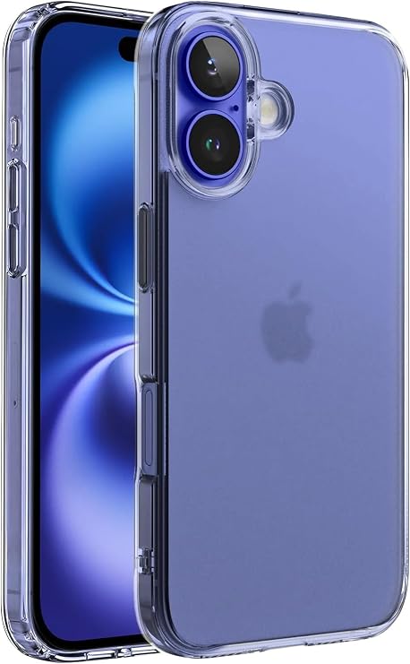 Minesk iPhone 17 ile Uyumlu SuperMatt Serisi Arkası Parmak izi Tutmayan Sert Mat Polikarbonat Kenarları Tpu Silikon Metal Tuşlu Premium Şeffaf Kılıf Kapak (Klasik, 17)