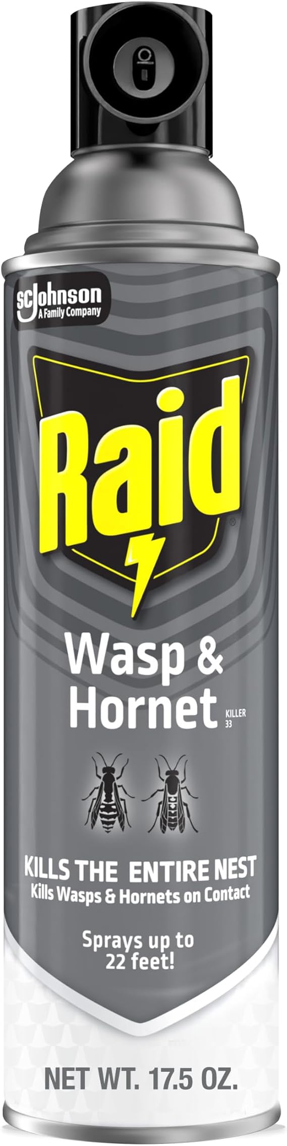 Raid Wasp & Hornet Killer Bug Spray, Kills Entire Nest, 17.5 oz