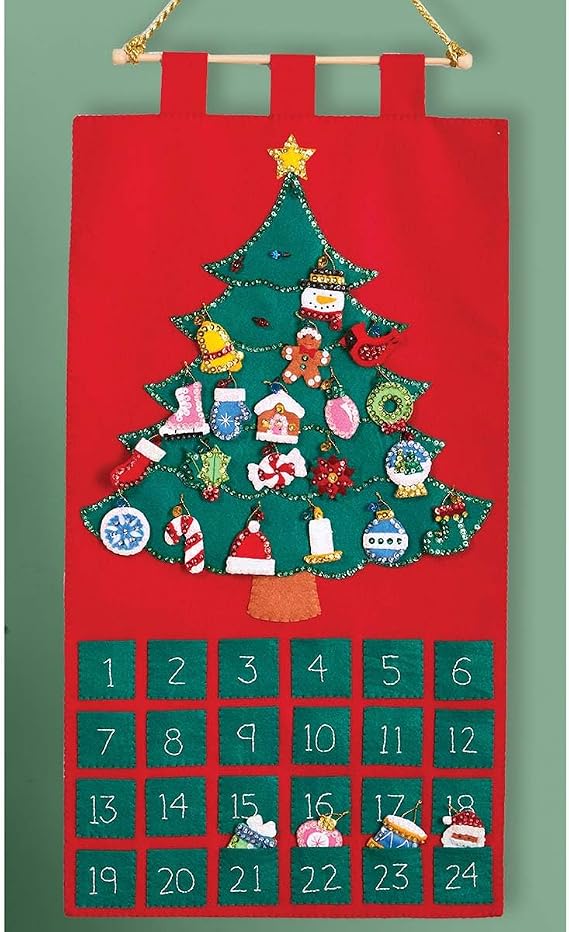 Herrschners Christmas Classics Advent Calendar Felt & Sequin Kit