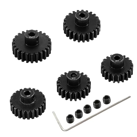 Metal Steel 3.175mm Shaft 32P Pinion Gear Set 20T 21T 22T 23T 24T Compatible with 1/10 Crawler Truck Traxxas Arrma HSP HPI AXIAL Tamiya LOSI RC Car Upgraded Parts
