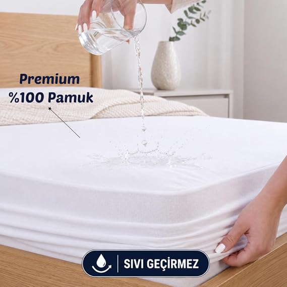 Formeya 100% Cotton Fitted Water Liquid Proof Mattress Protective Mattress Protective Mattress (100 x 200)