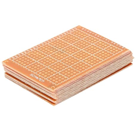 10pcs PCB Protoboards, 5x7cm Single Side Prototype PCB Breadboard Universal Printed Circuit Board for DIY Soldering Electronic Projects