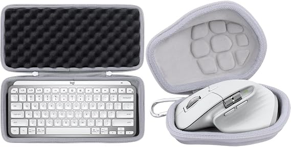 co2CREA Hard Case for Logitech MX Master 3S Mouse + MX Keys Mini Keyboard