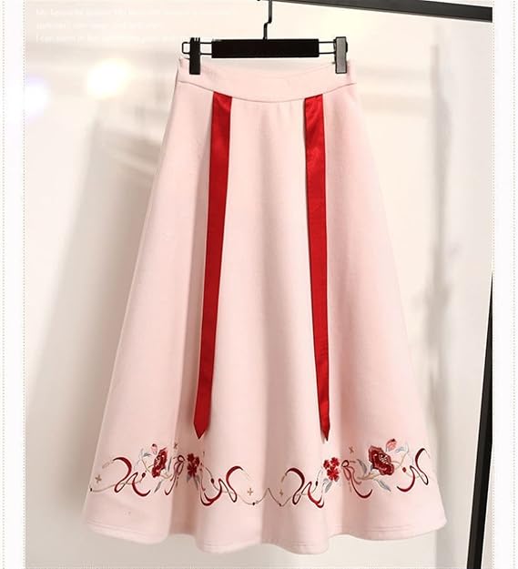 Chinese Style Embroidered Thin Blouse, Women's Coat, Woolen Cloth,Hanfu Skirt (Color : Black, Size : XXL 70kg-80kg)
