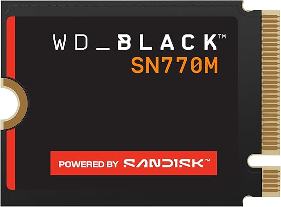 WD_Black SN770M 1TB M.2 2230 NVMeSSD - PCIe Gen 4.0 Max Speed 5,150MB/s for Handheld Gaming Devices and Compatible Laptops Ideal for Asus ROG Ally, Steam Deck - WDBDNH0010BBK-WRSN