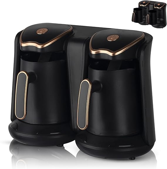 Turkish Coffee Maker, 1200W Electric Turkish Coffee Machine,8 Cups Portable Hot Beverage Maker with Anti Overflow Anti Dry Burning,for Greek Coffee Pot