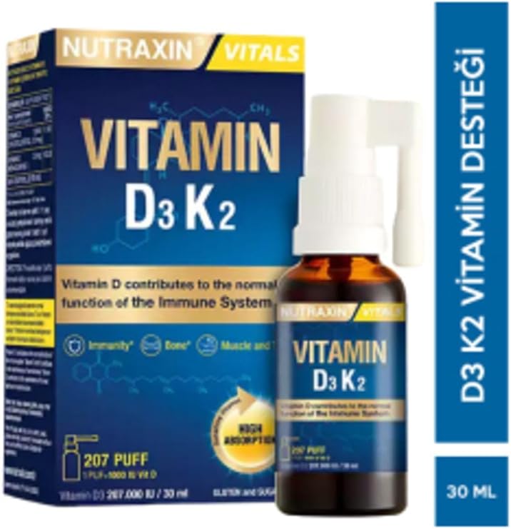 Nutraxin Vitamin D3 K2 Sprey, 30 ML
